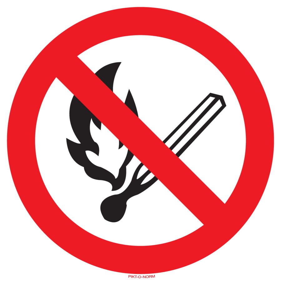 BORD D=200 LUCIFER: OPEN VUUR EN ROKEN VERBODEN (809-322202)