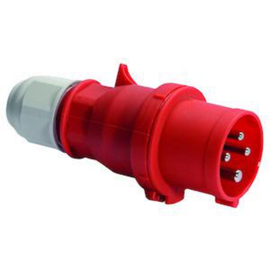 Steker FSW 6h 32A 4P 400V IP44 QC MG Ni