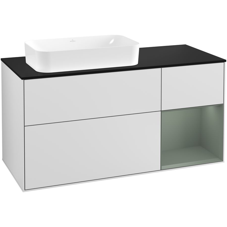 Wastafelonderkast Finion 1200x603x501mm White Matt Lacquer F282GMMT