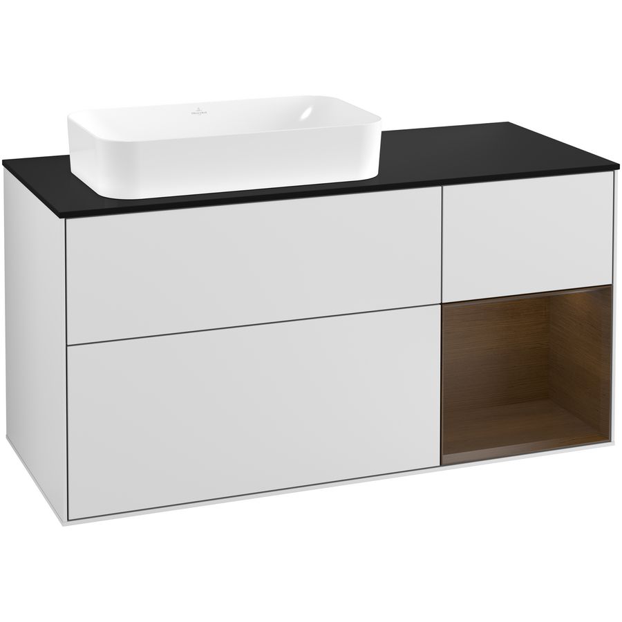 Wastafelonderkast Finion 1200x603x501mm White Matt Lacquer F282GNMT