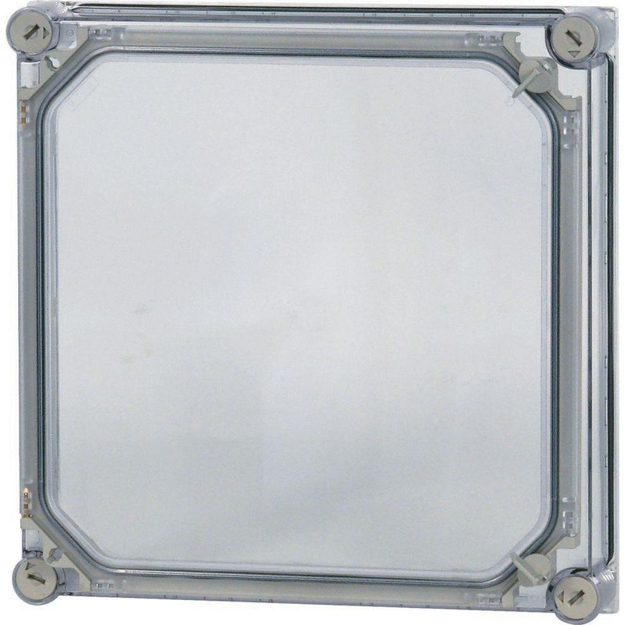 Deksel CI HxBxD=375x375x25mm met deur transparant