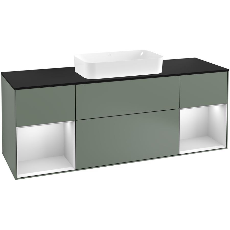 Wastafelonderkast Finion 1600x603x501mm Olive Matt Lacquer G332MTGM