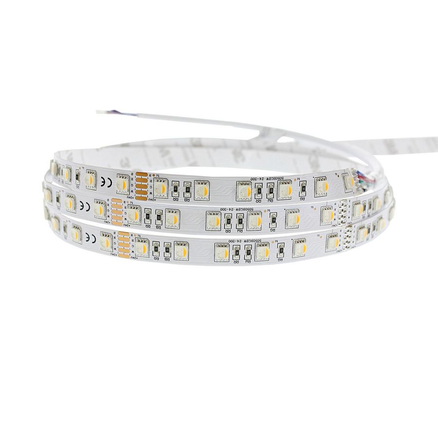 Doos a 5m. Ledstrip IP20 19,2W p/m RGBW (3000K) Lumiko