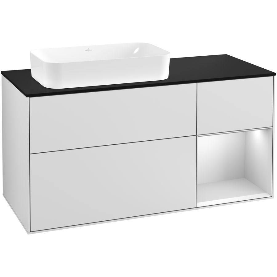 Wastafelonderkast Finion 1200x603x501mm White Matt Lacquer F282MTMT