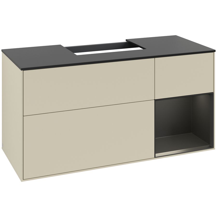Wastafelonderkast Finion 1200x603x501mm S.Grey Matt Lacquer G172PDHJ