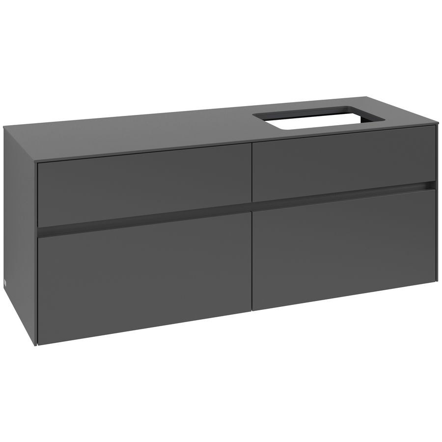 Wastafelonderkast Collaro 1400x548x500mm Graphite C11800VR
