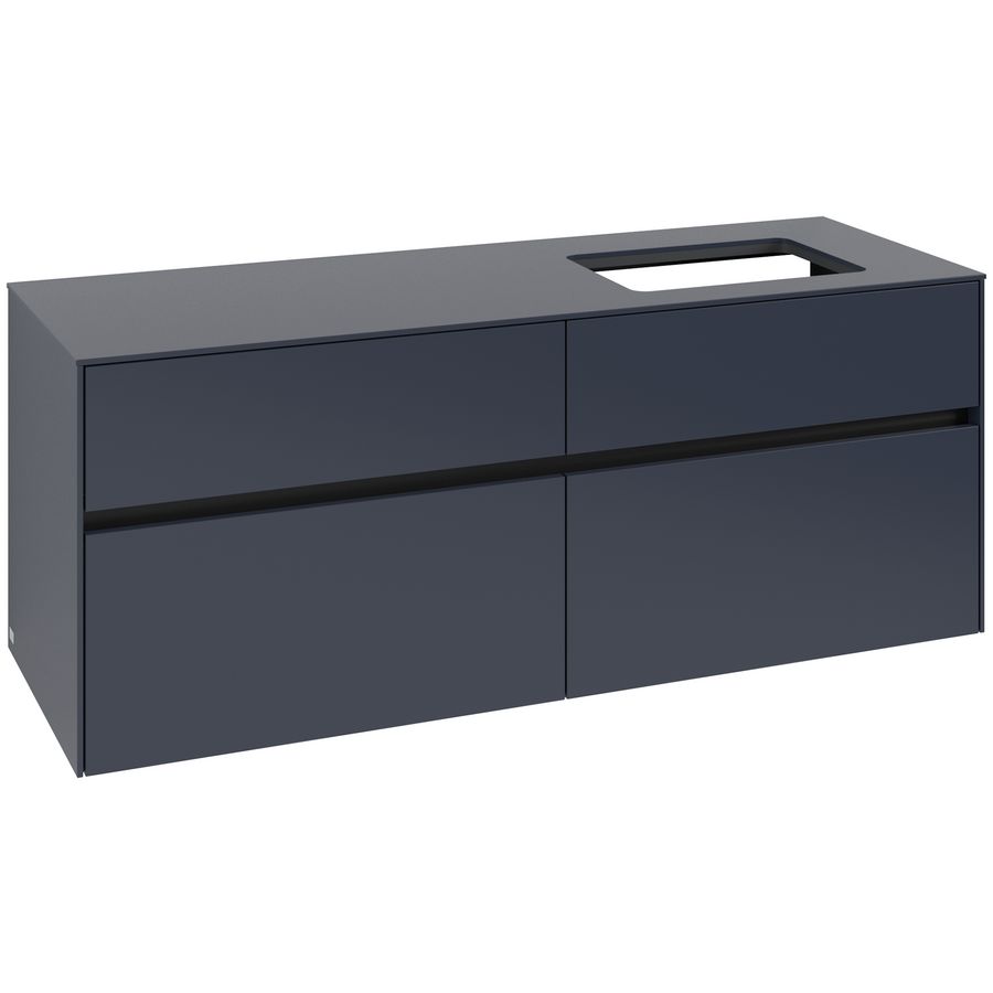 Wastafelonderkast Collaro 1400x548x500mm Marine Blue C11800VQ