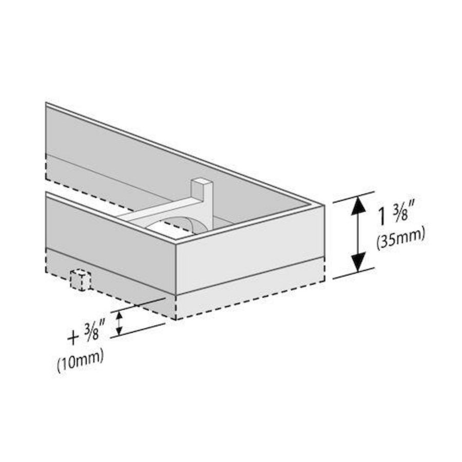 Verhoogd frame Compact TAF tbv tegeldikte 17-28mm L=900mm