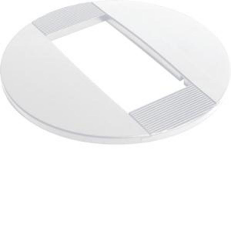 DAC, plafondrozet voor dubbele zuil, 45 mm, verkeerswit Hager