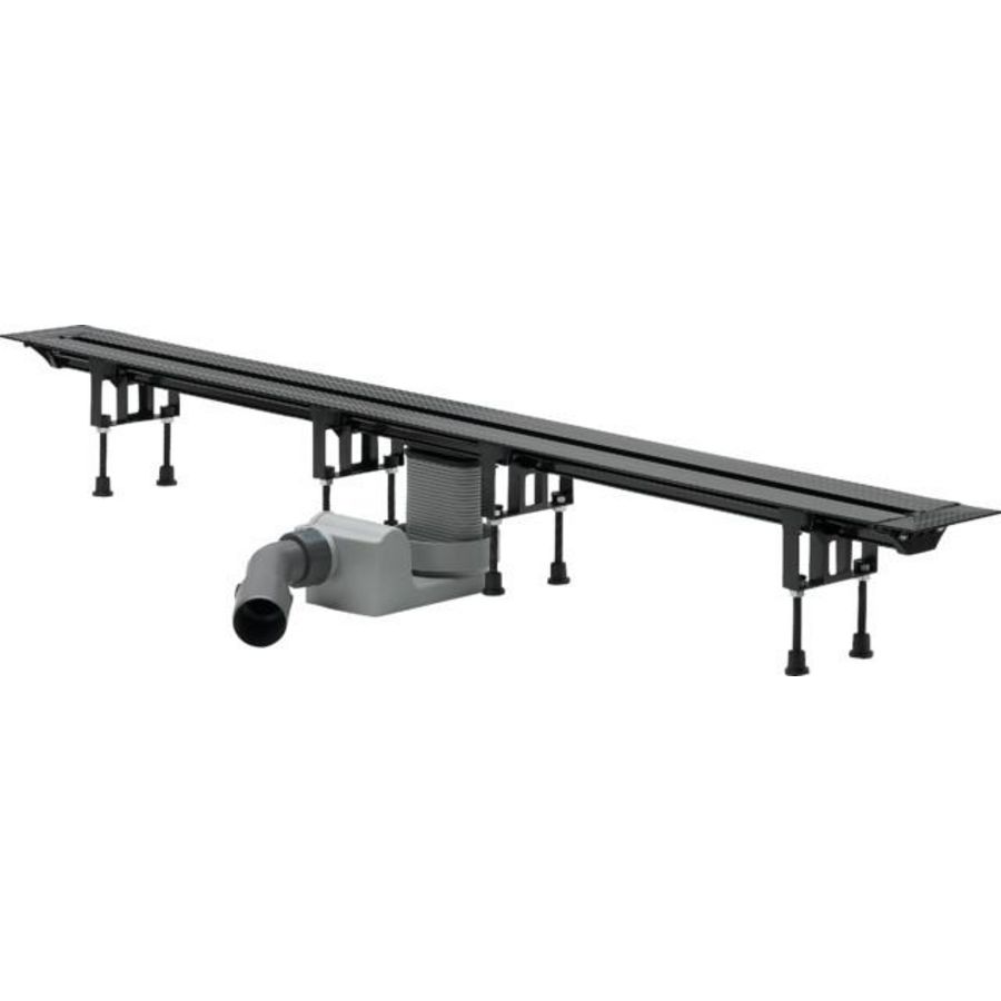 Advantix Vario douchegoot basiselement 300-1200mm zwart excl. rooster