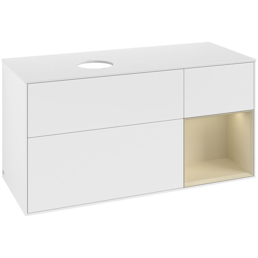 Wastafelonderkast Finion 1200x603x501mm White Matt Lacquer GA51HJMT