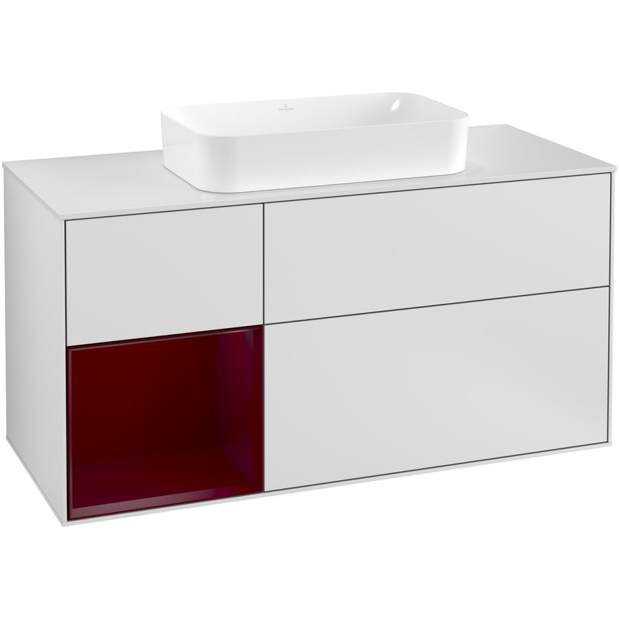 Wastafelonderkast Finion 1200x603x501mm White Matt Lacquer F291HBMT