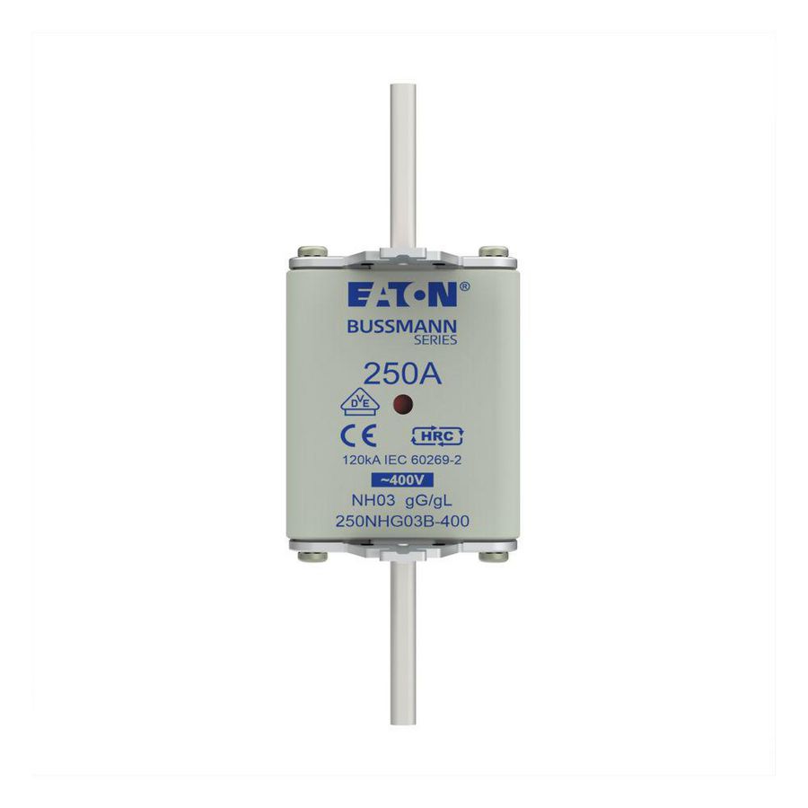 Zekering laagsp. 250A AC 400V NH03 gL/gG dubbele mel VVE=3