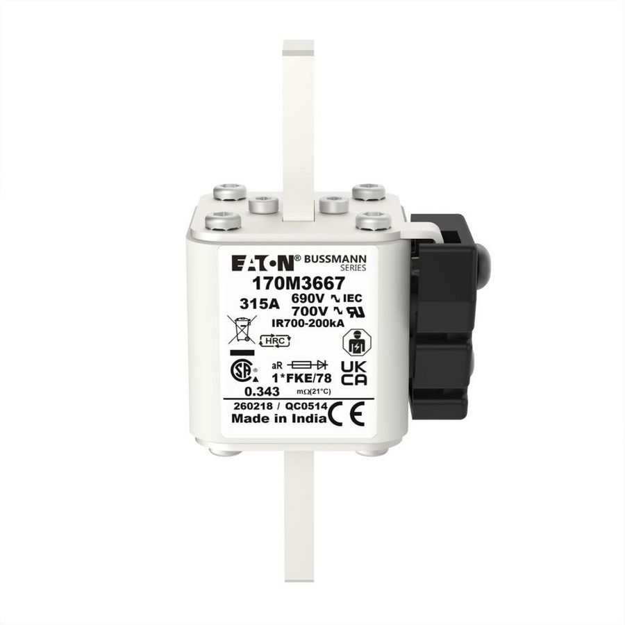 Zekering h. snelheid 315A AC 690V 200kA compact 1 45x VVE=6
