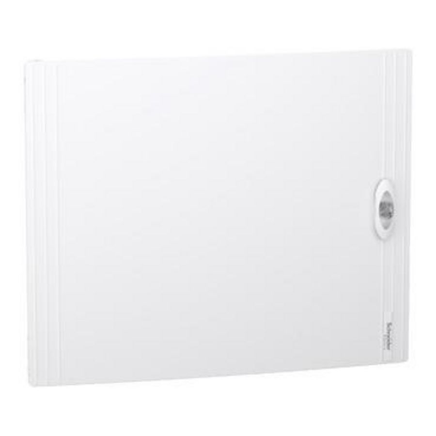 Deur PrismaSeT XS vol wit (RAL9003) verdeler 2 x 24 modules