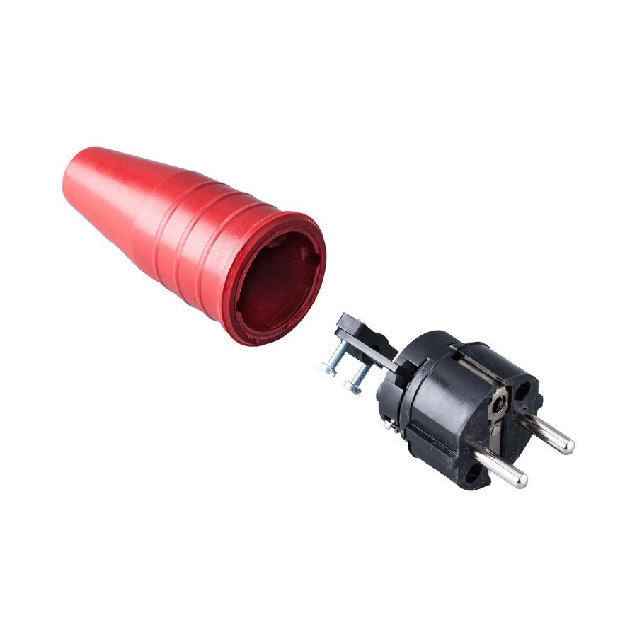 Volrubber contactstop 16A 250V bus/randaarde greep VVE=100