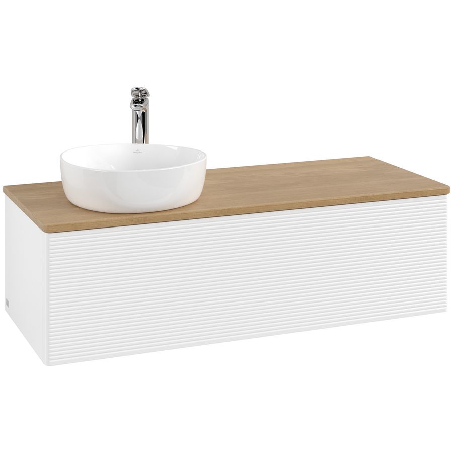 Wastafelonderkast Antao 1200x360x500mm White Matt Lacquer L33151MT