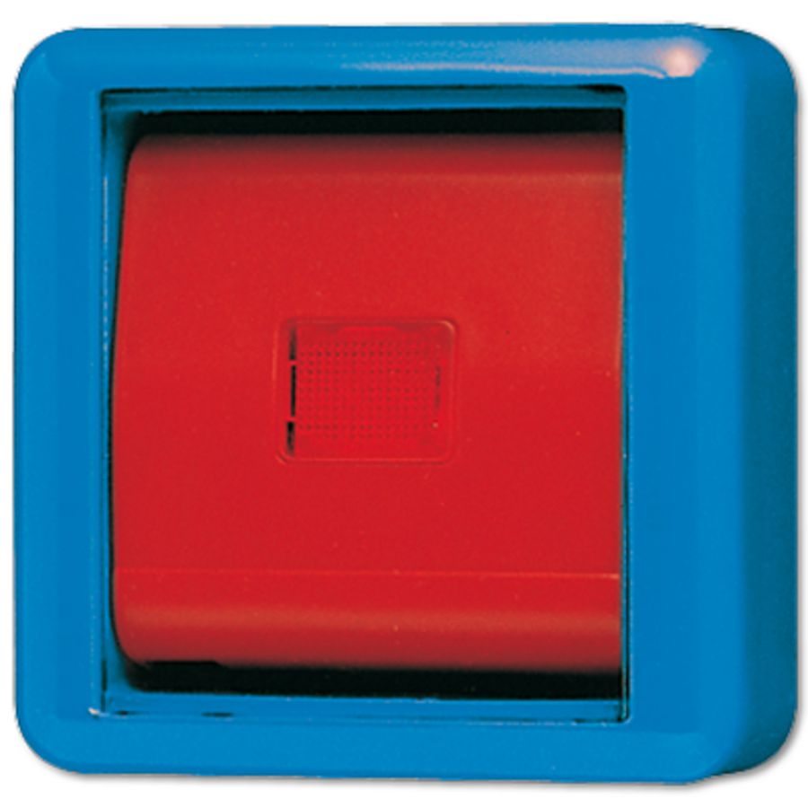 Afdekking WG800 blauw met glas VVE=10