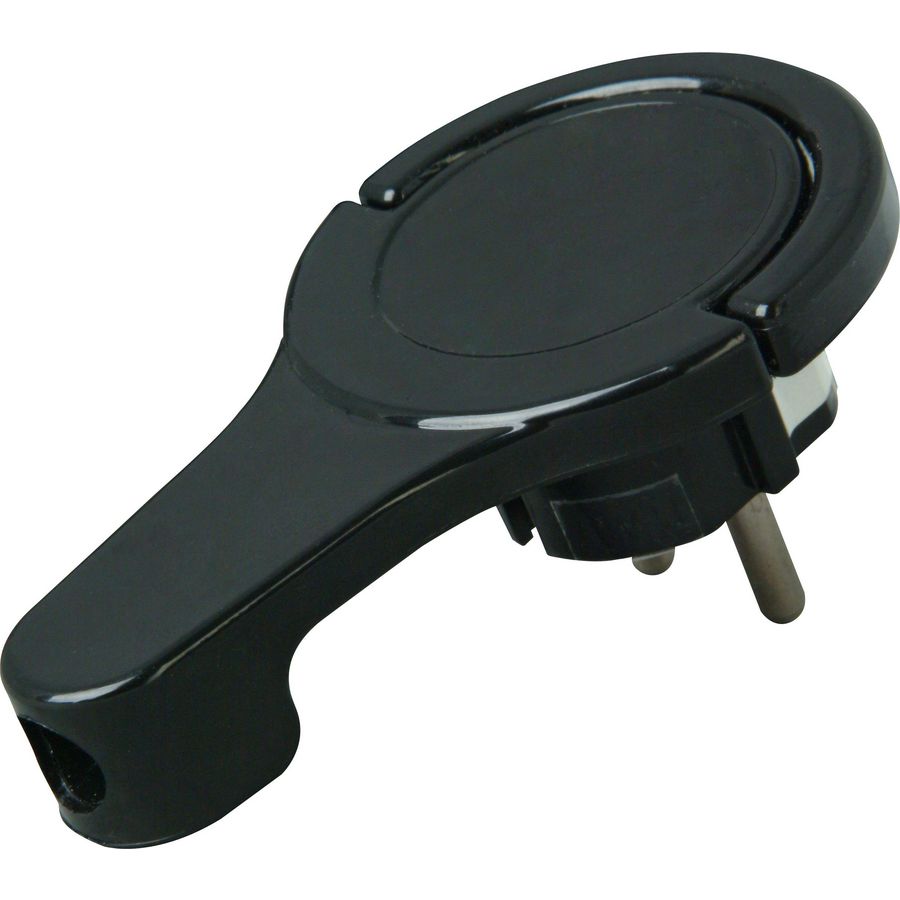 Stekker RA kunststof CEE 7/VII haaks vlak zwart VVE=3