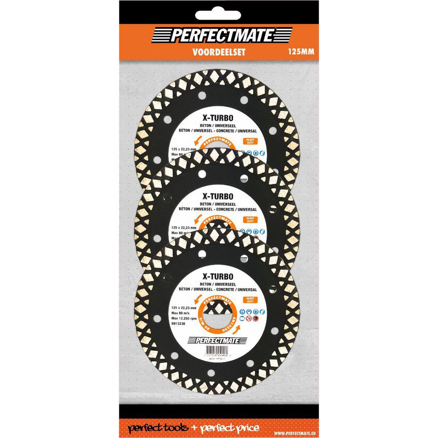 X-Turbo 3-in-1 voordeelset 125mm asgat 22.23mm