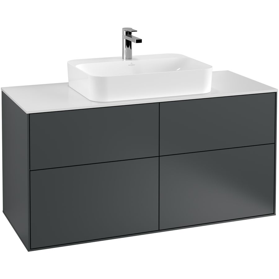 Wastafelonderkast Finion 1200x603x501mm Mid.Blue Matt Lacquer F38100HG