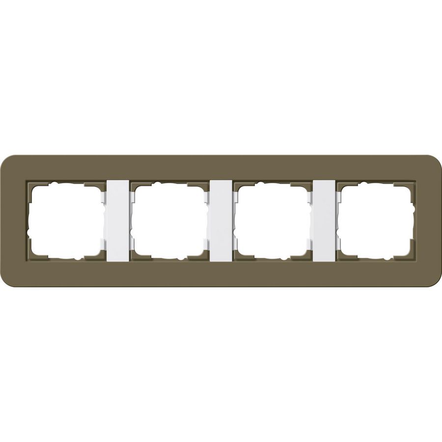 Afdekraam 4-voudig Gira E3 umbra/zuiver wit