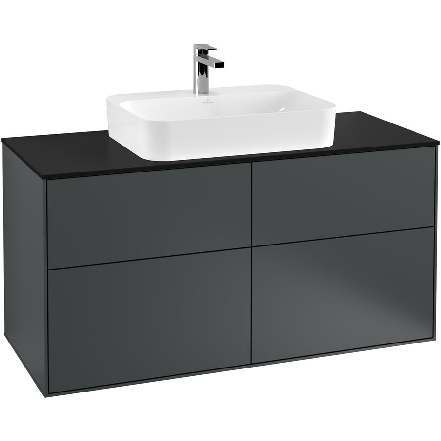 Wastafelonderkast Finion 1200x603x501mm Mid.Blue Matt Lacquer F38200HG