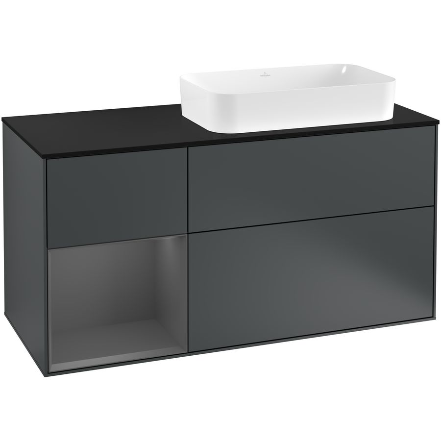 Wastafelonderkast Finion 1200x603x501mm Mid.Blue Matt Lacquer G272GKHG