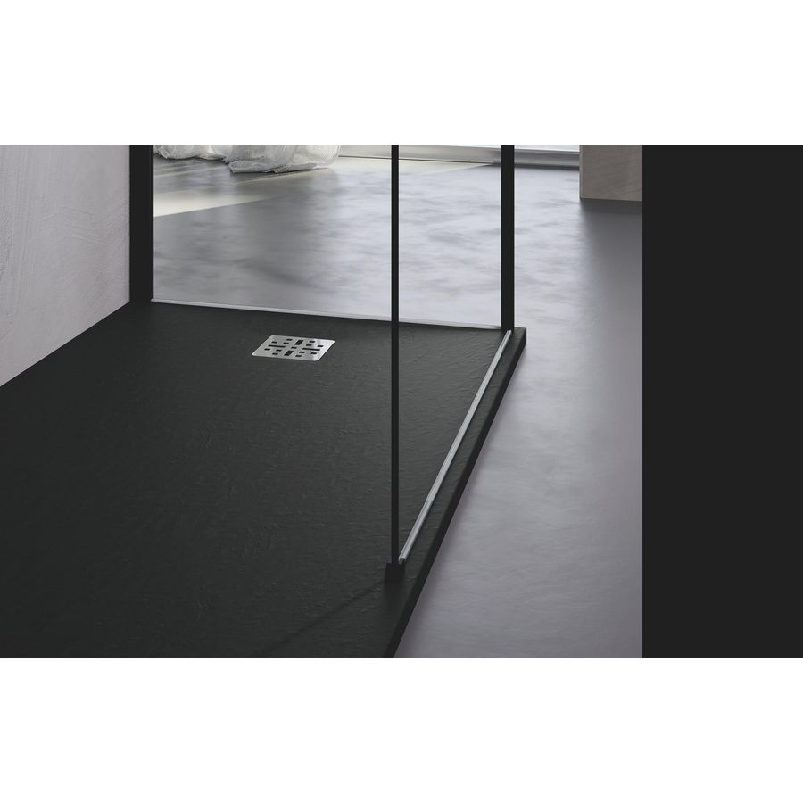 Douchebak Novomatt 90x90cm b.3cm zwart mat