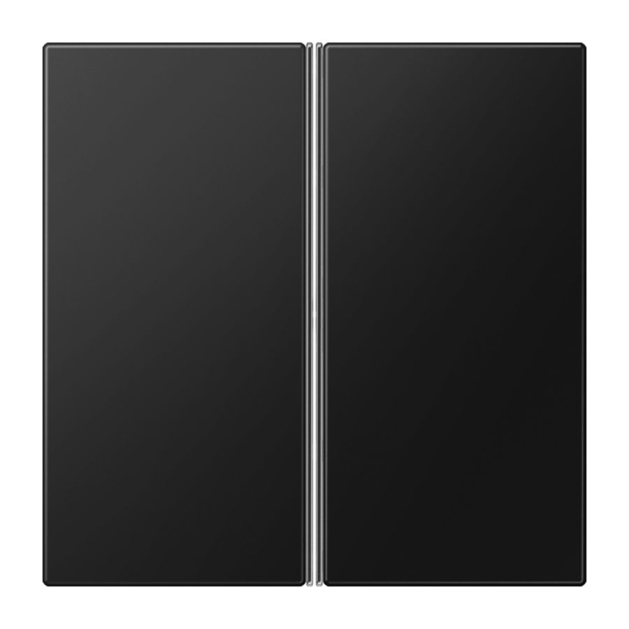 Tastafdekking F40 LS 2-voudig matzwart KNX/eNet