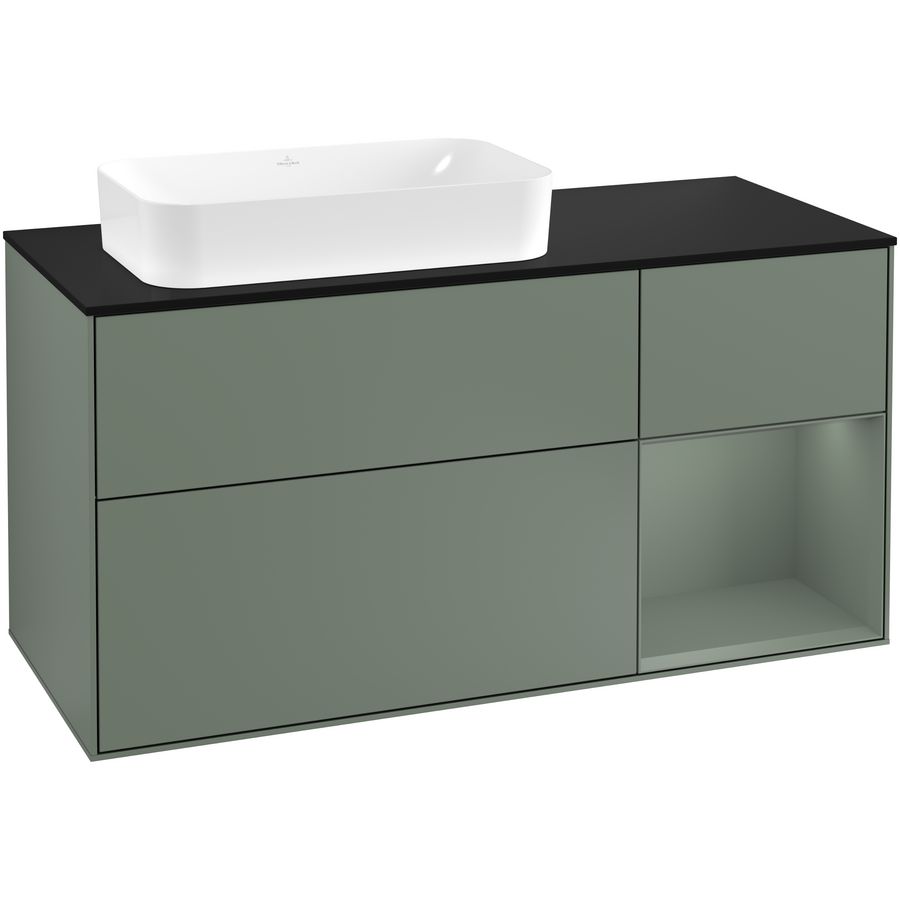 Wastafelonderkast Finion 1200x603x501mm Olive Matt Lacquer G282GMGM