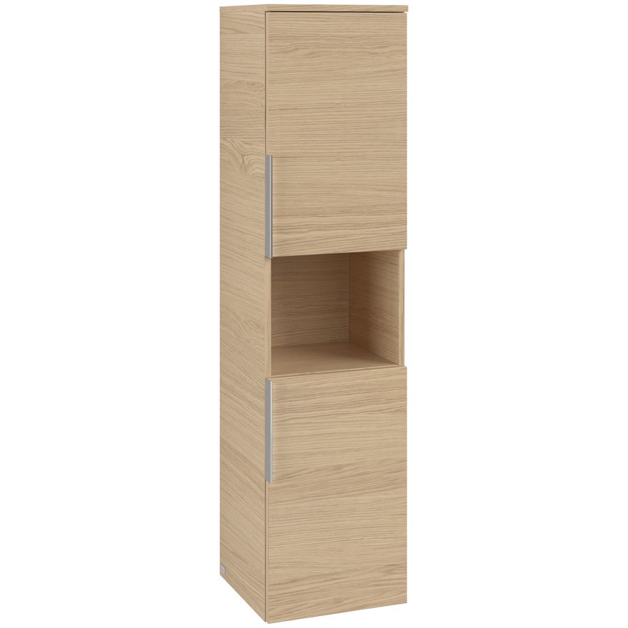 Hoge kast ARCHITECTURA 350x1400x346mm Nordic Oak B89701VJ greep Volcano Black