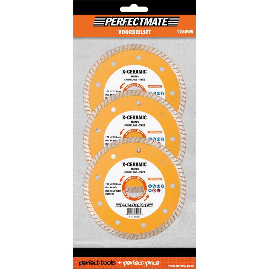 X-Ceramic 3-in-1 voordeelset 125mm asgat 22.23mm