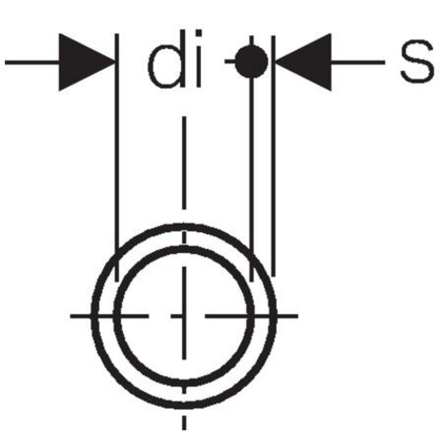 Buisstuk MAPRESS RVS 2x spie 88,9mm