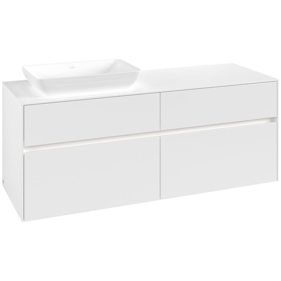 Wastafelonderkast Collaro 1400x548x500mm Wh.Matt C117B0MS