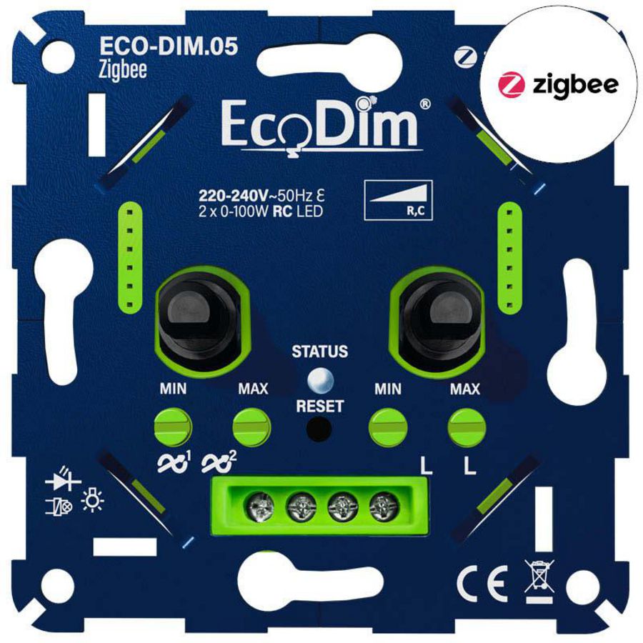 ECO-DIM.05 Zigbee LED Dimmer Duo 2x 0-100W (RC)