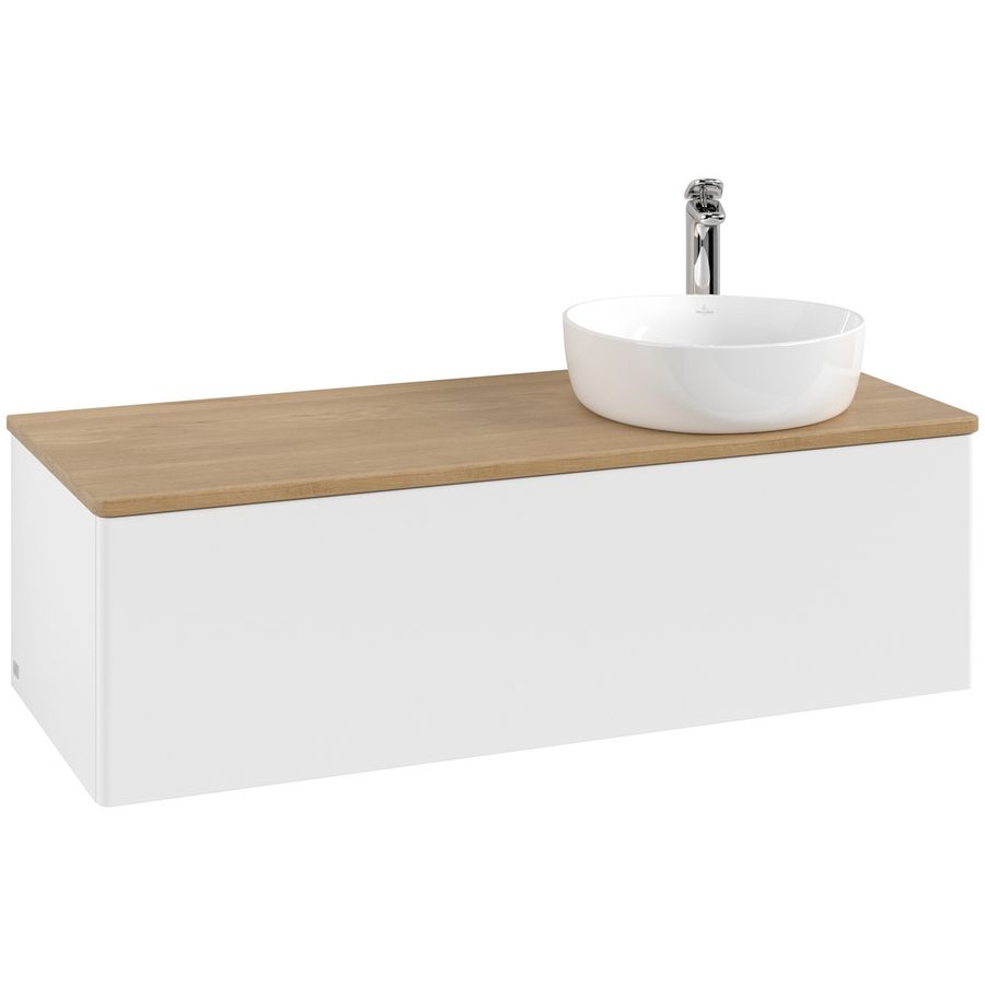 Wastafelonderkast Antao 1200x360x500mm White Matt Lacquer L34051MT