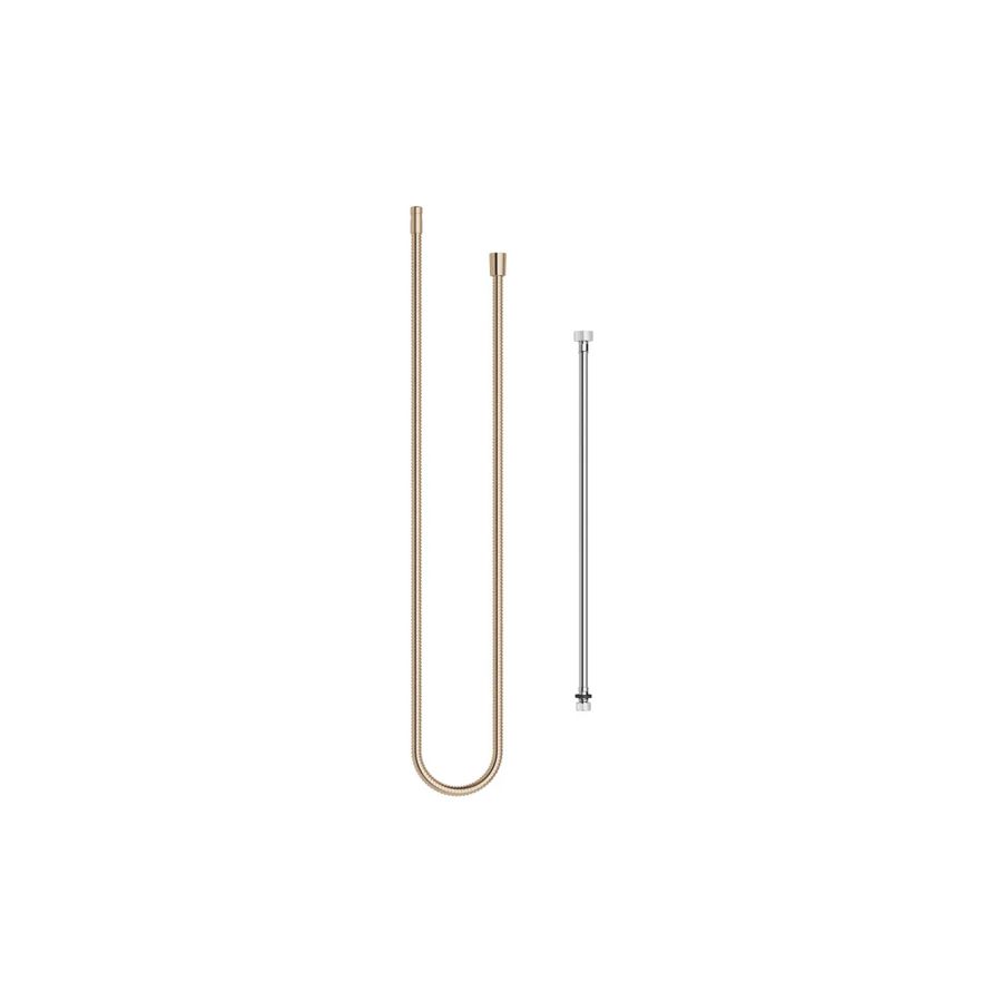 Metalen doucheslang 2delig 1/2"x3/8"x2250mm Light Gold gebor