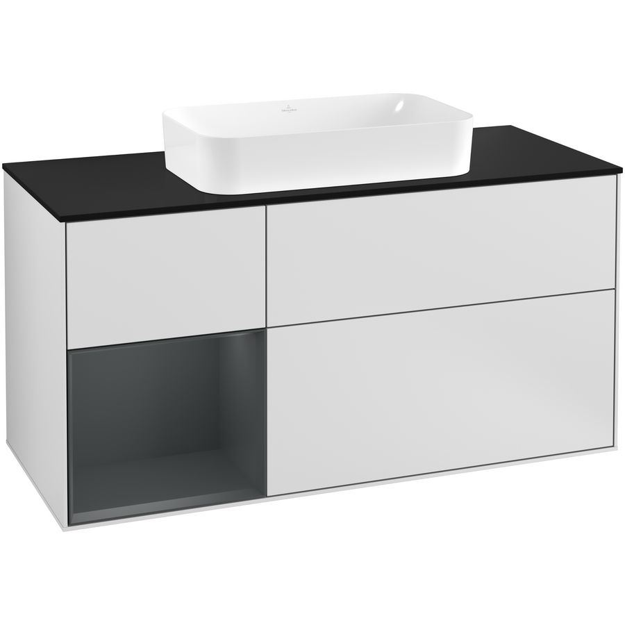 Wastafelonderkast Finion 1200x603x501mm White Matt Lacquer F292HGMT