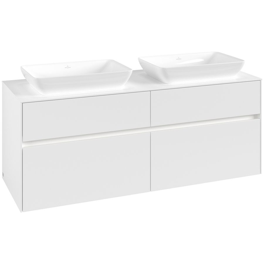 Wastafelonderkast Collaro 1400x548x500mm Wh.Matt C119B0MS