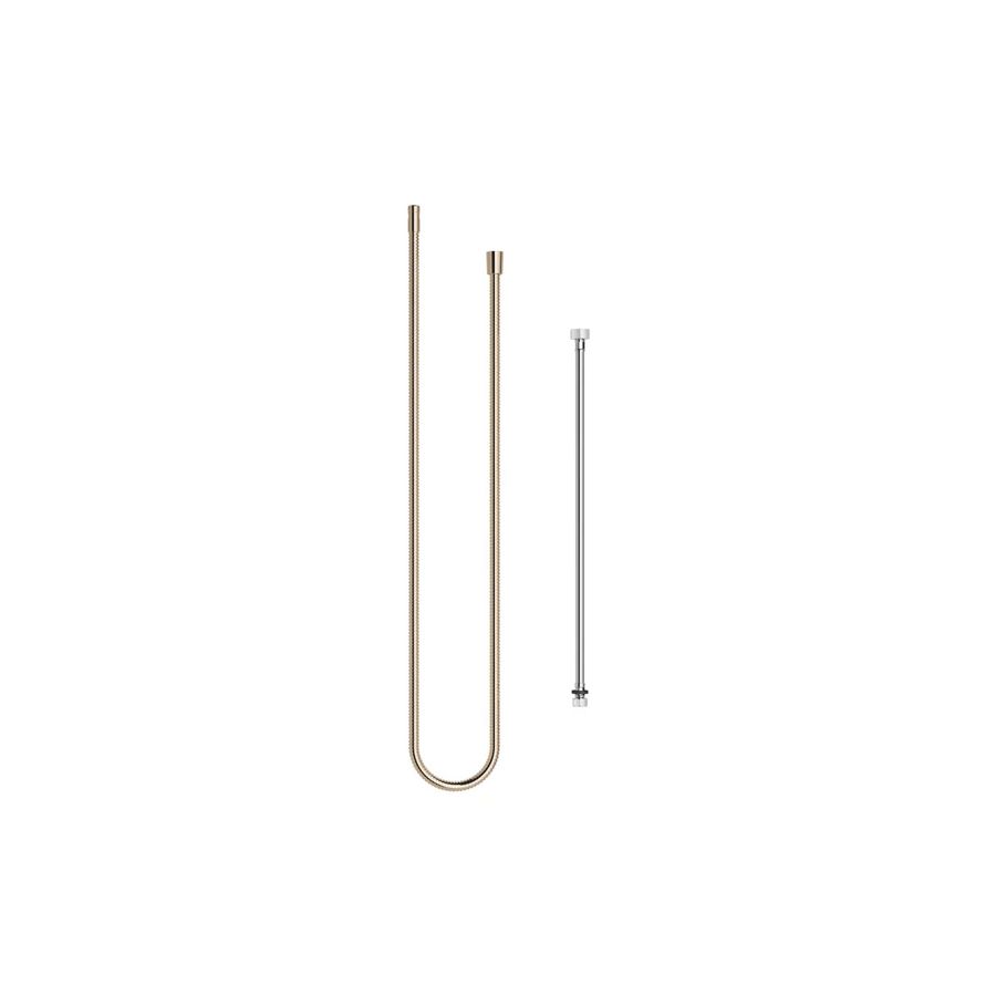 Metalen doucheslang 2delig 1/2"x3/8"x2250mm Light Gold