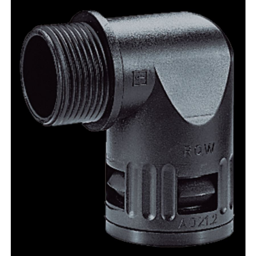 Slangwartel haaks kunststof koni. M20 IP66 Ø18,5mm grijs VVE=50