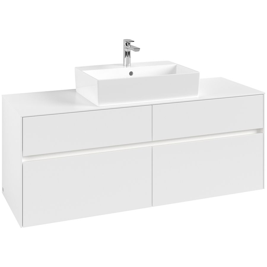 Wastafelonderkast Collaro 1400x548x500mm Wh.Matt C131B0MS