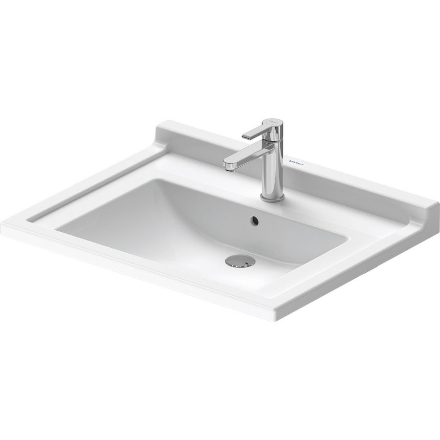 STARCK 3 #030970 Vital wastafel 700mm wit met kraangat met overloop