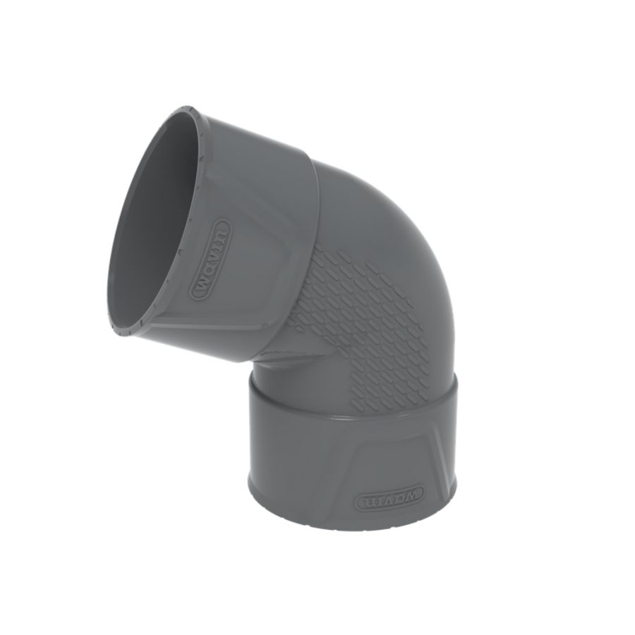 PVC+ lijm bocht 67.5° grijs 32mm mof/mof VVE=10