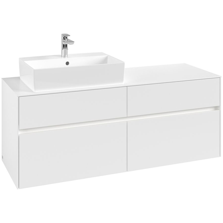 Wastafelonderkast Collaro 1400x548x500mm Wh.Matt C132B0MS