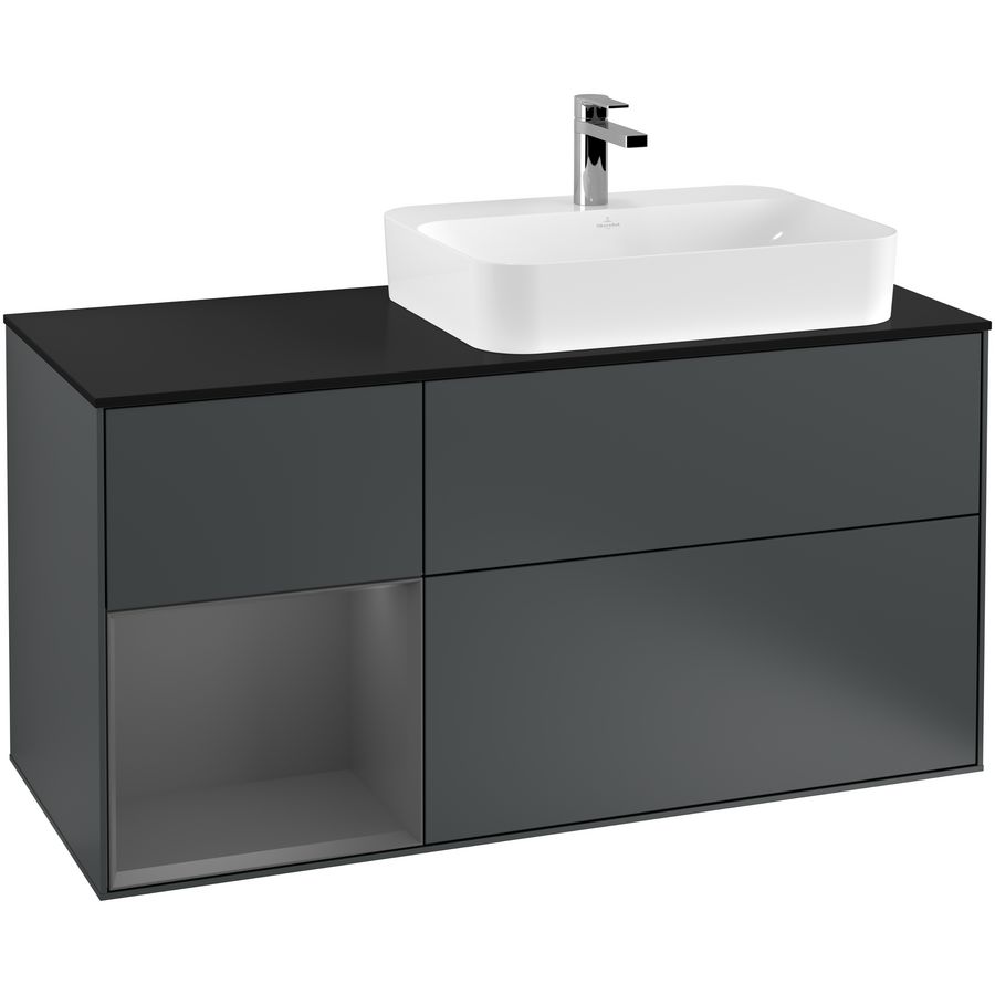 Wastafelonderkast Finion 1200x603x501mm Mid.Blue Matt Lacquer F392GKHG