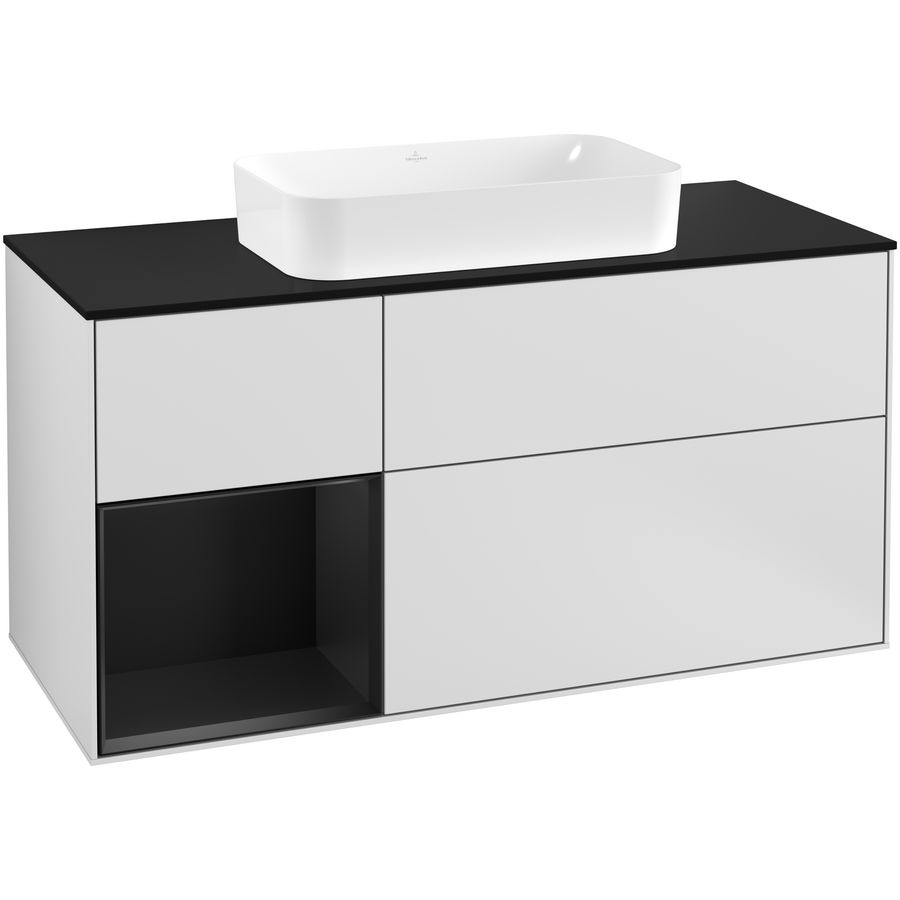 Wastafelonderkast Finion 1200x603x501mm White Matt Lacquer F292PDMT