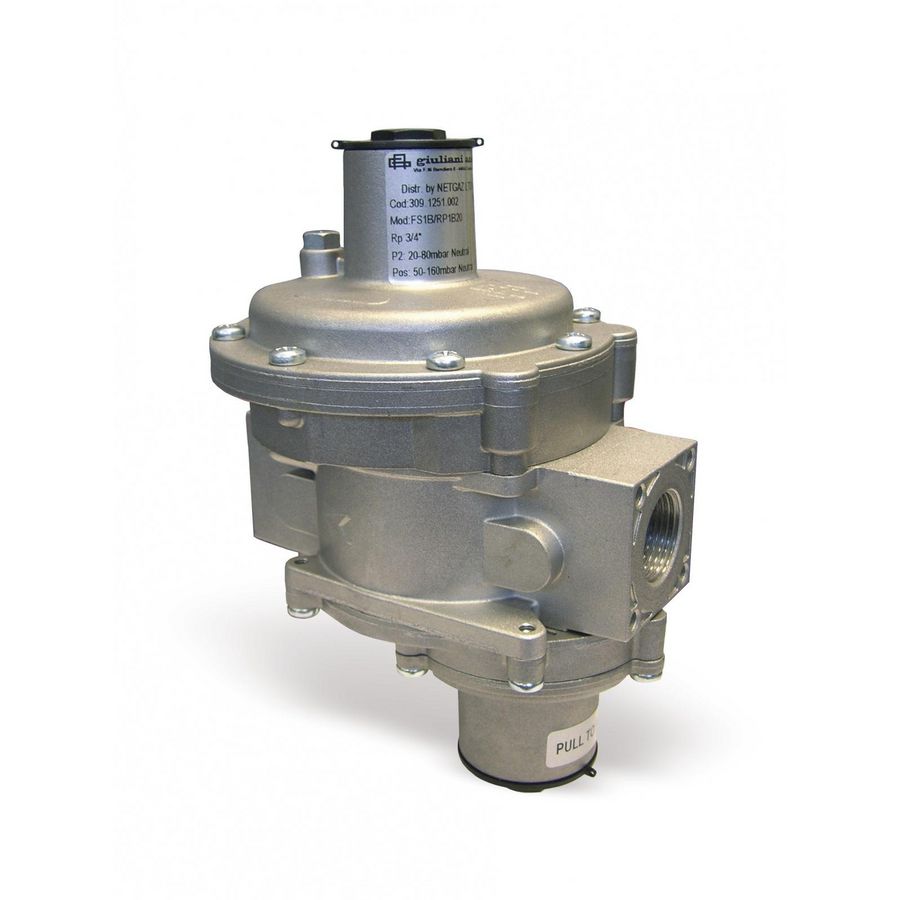 Gasdrukregelaar RP1B25 1" 1 bar/20-80 mbar/50-160mbar sh-off