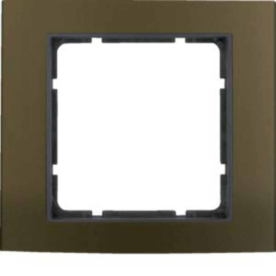 Afdekraam 1-v berker B.3 aluminium bruin/antraciet mat